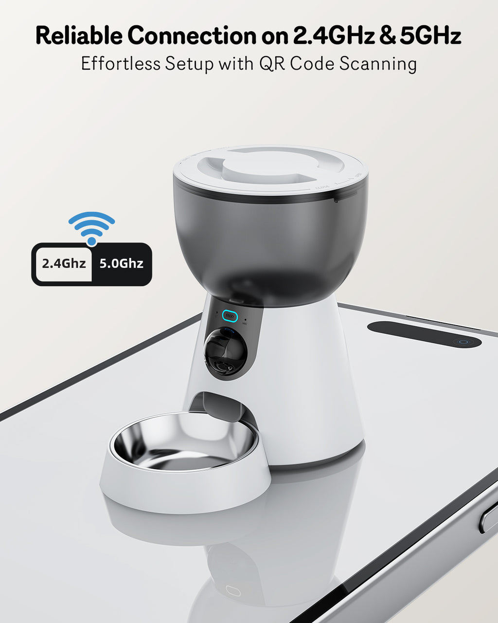 Automatic Cat Feeder With Camera, 1080P HD Video, Night Vision, 5G WiFi, 2-Way Audio, 10s Voice Recorder