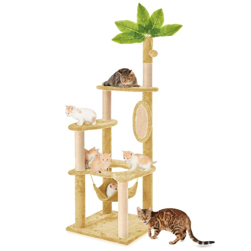 Cat Tree / Tower for Indoor with Green Leave