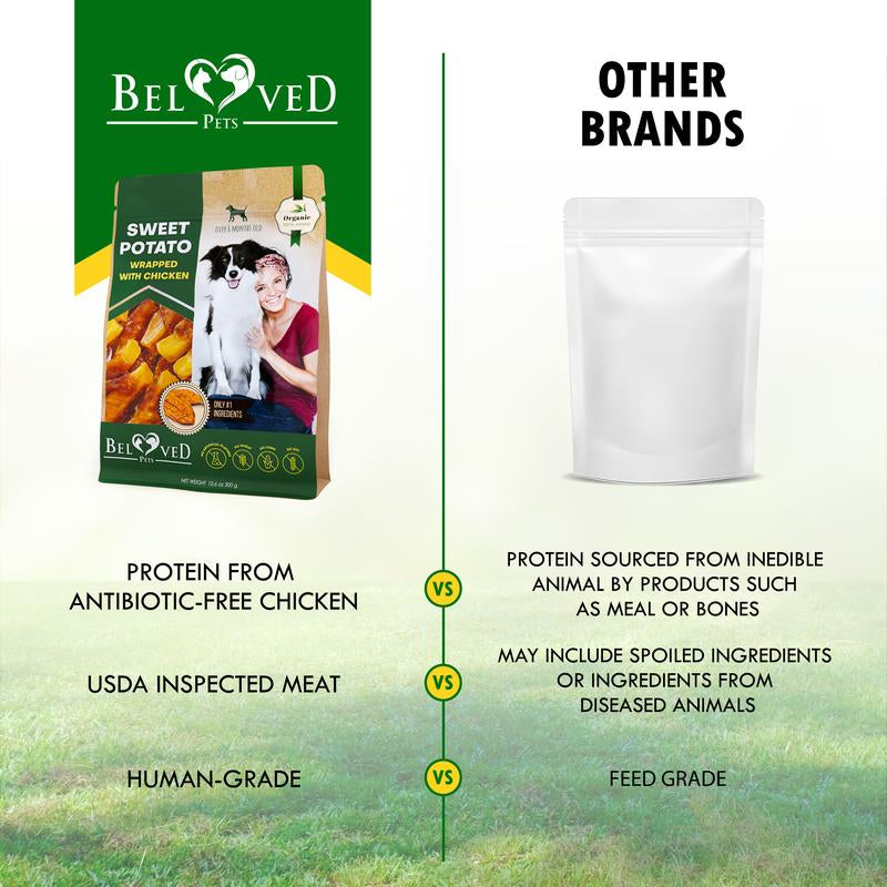 Dog Sweet Potato Wrapped with Chicken & Pet Natural Chew Treats