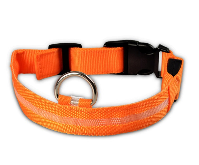 Nylon LED Pet Dog Luminous Collar Night Safety