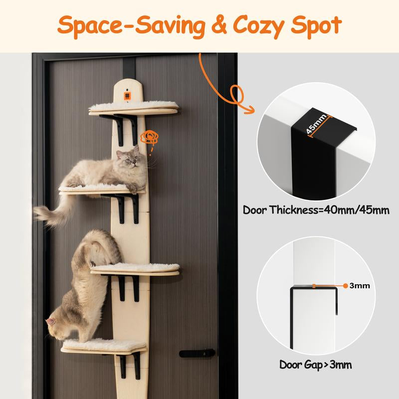 Multi-Level Door Hanging Cat Shelves Climber Door