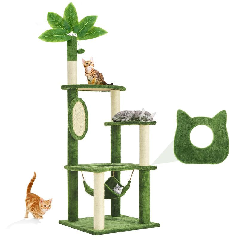 Cat Tree / Tower for Indoor with Green Leave