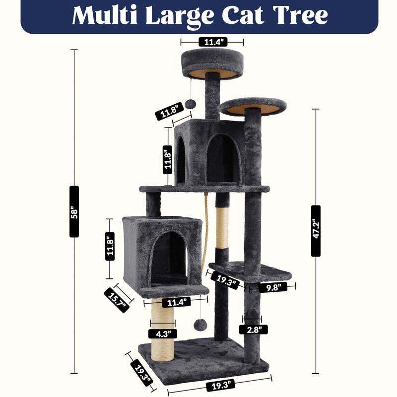 Cat Tree / Tower for Indoor with Green Leave