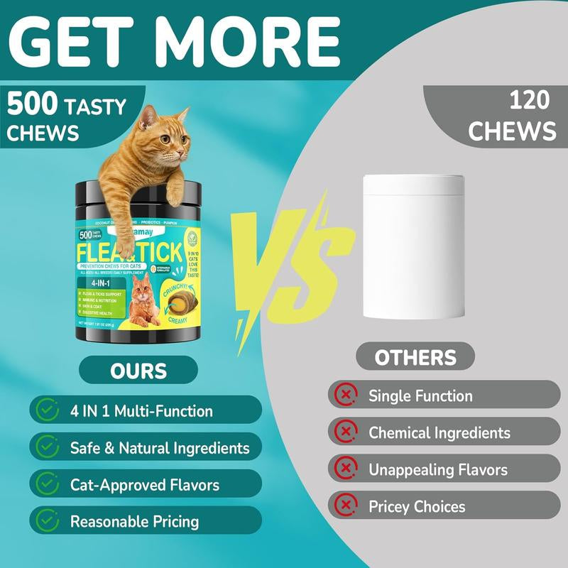 Cat Flea & Tick Chews 4-IN-1