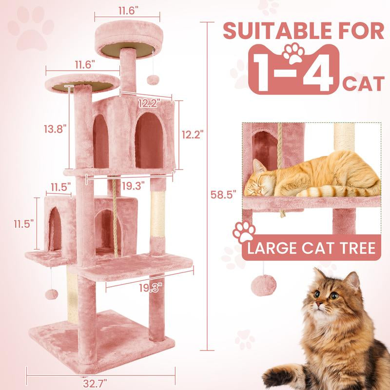 Cat Tree / Tower for Indoor with Green Leave