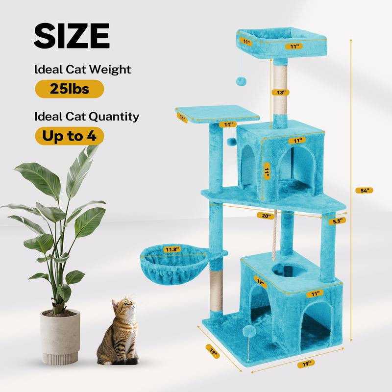 Cat Tree / Tower for Indoor with Green Leave