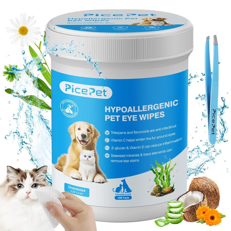 Hypoallergenic Eye Wipes for Dog & Cats