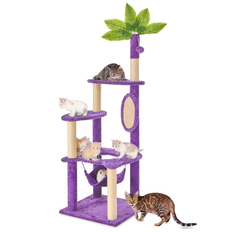 Cat Tree / Tower for Indoor with Green Leave