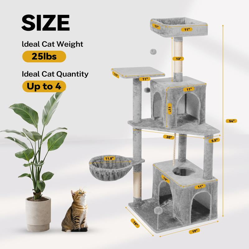 Cat Tree / Tower for Indoor with Green Leave