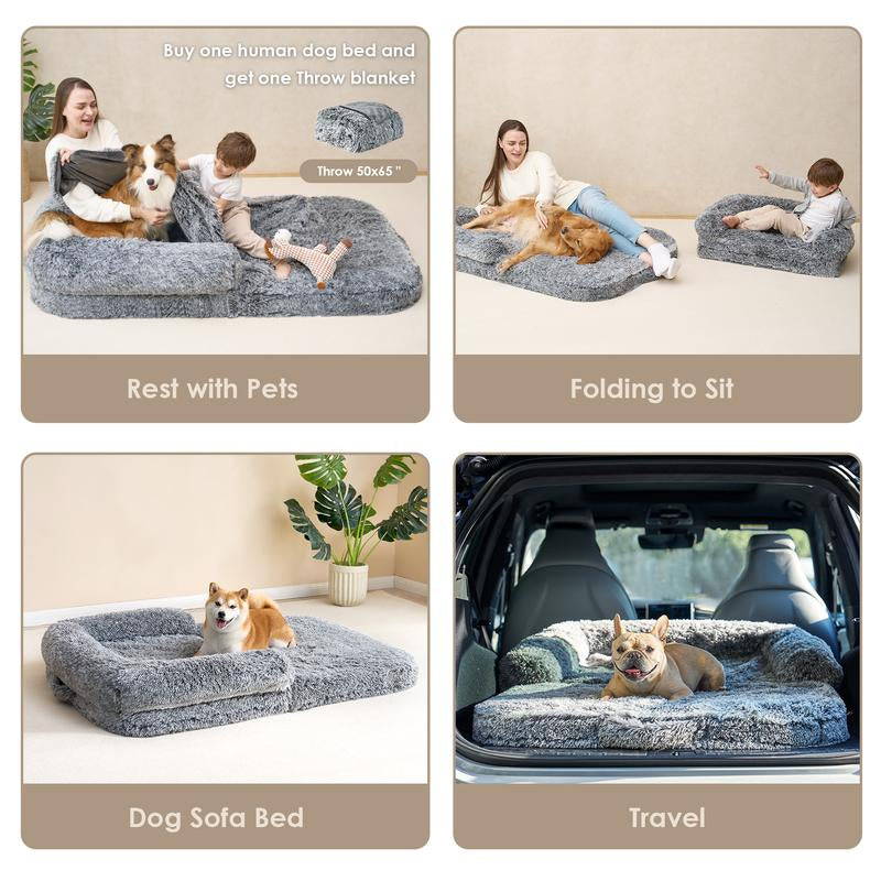 Foldable Human Dog Bed for Adult