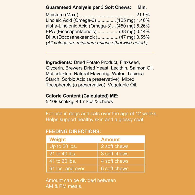 Coat Dog Supplement Soft Chews