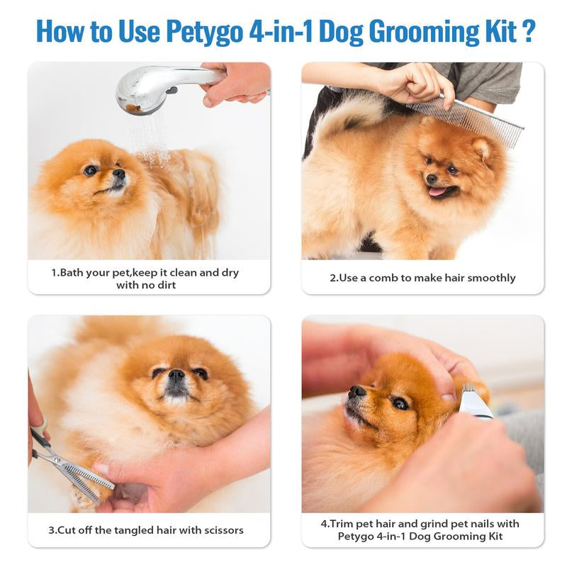 4-In-1 Dog Cat Grooming Kit
