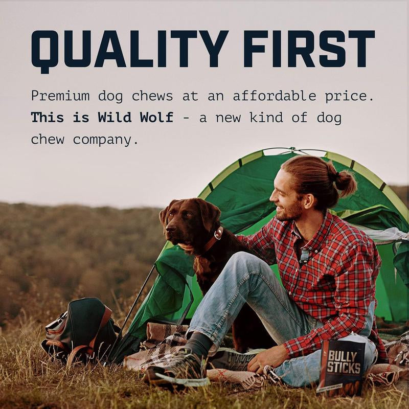 Thick Bully Stick Rings (7 Pack) Healthy, All-Natural, Long-Lasting Dog Chew Bones - Low Odor- Mixed Thickness High Protein Treats