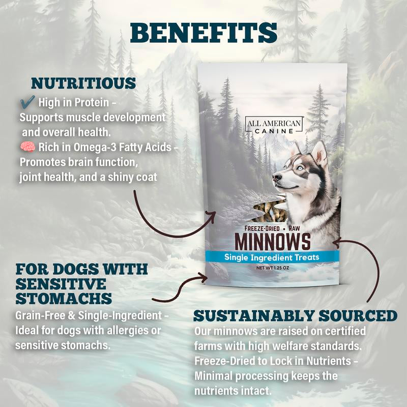 Freeze Dried Minnows Single Ingredient Treat Snack