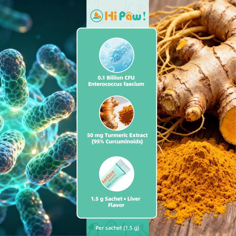 Dog Probiotics Powder with Turmeric 95%