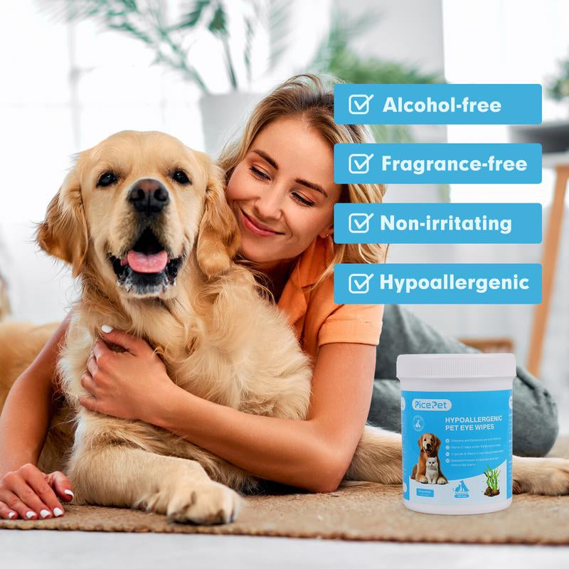 Hypoallergenic Eye Wipes for Dog & Cats