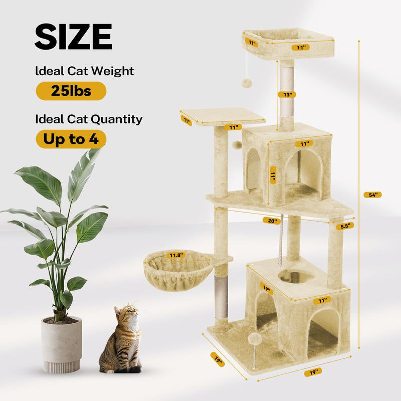 Cat Tree / Tower for Indoor with Green Leave
