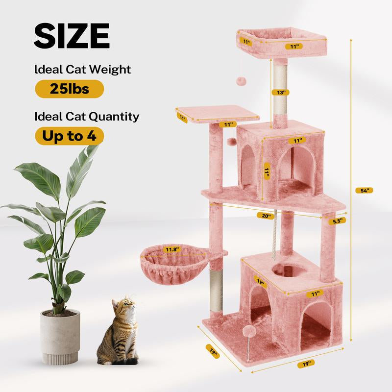 Cat Tree / Tower for Indoor with Green Leave