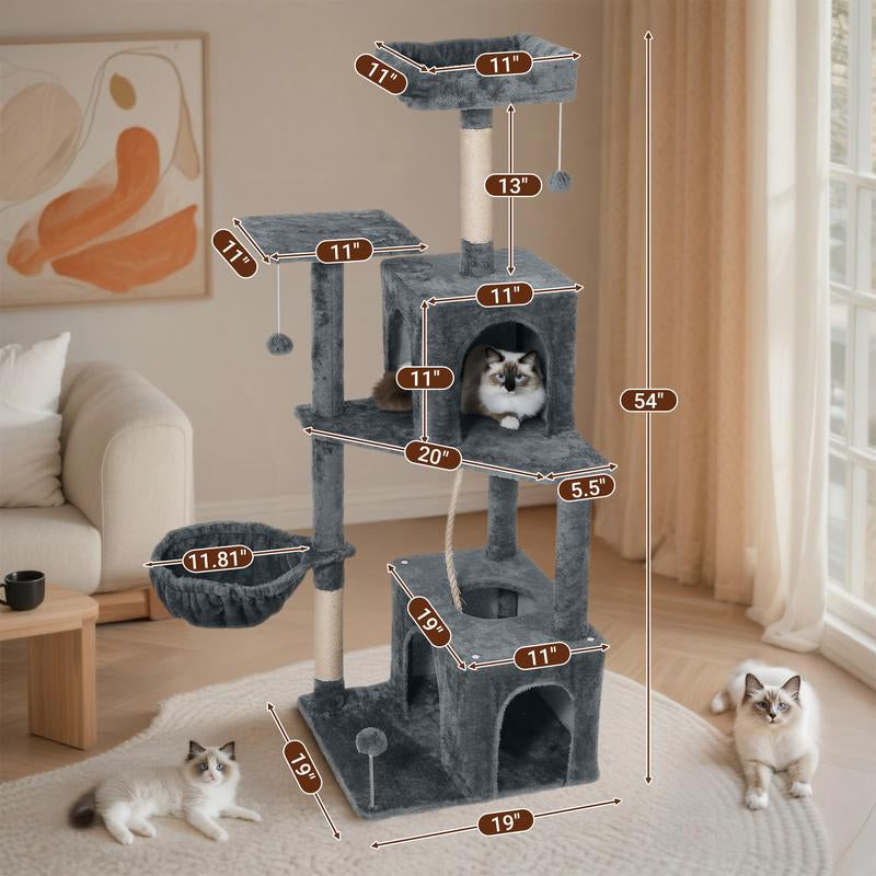 Cat Tree / Tower for Indoor with Green Leave