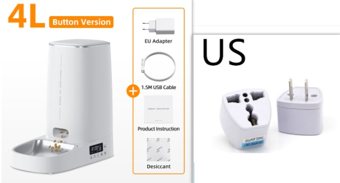 4L Automatic Pet Feeder Cat Food Dispenser